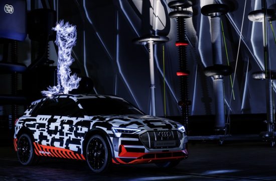 Audi E Tron Prototype 0 550x360 at Audi E Tron Prototype Zapped with Electrical Storm