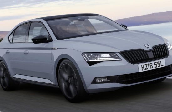 New SKODA Superb Spotline Plus front 550x360 at 2018 Skoda Superb Sportline Plus Hits UK Showrooms
