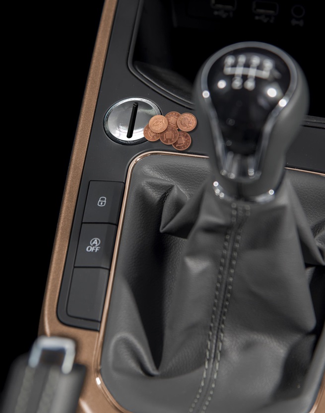 SEAT Arona Copper Interior pennies at Car Makers April Fools Jokes Compilation