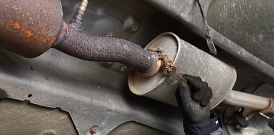 exhaust repair 550x271 at Signs That Your Exhaust System Needs Repaired