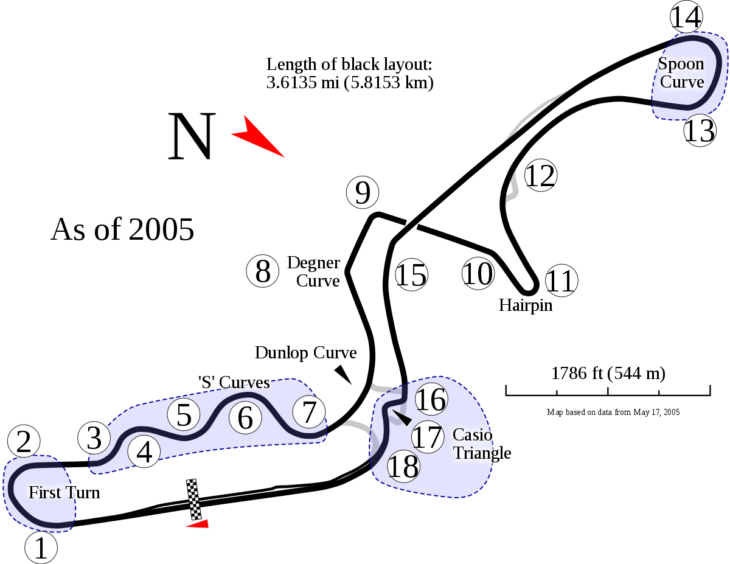 suzuka track 730x564 at Top 5 Race Tracks in the World