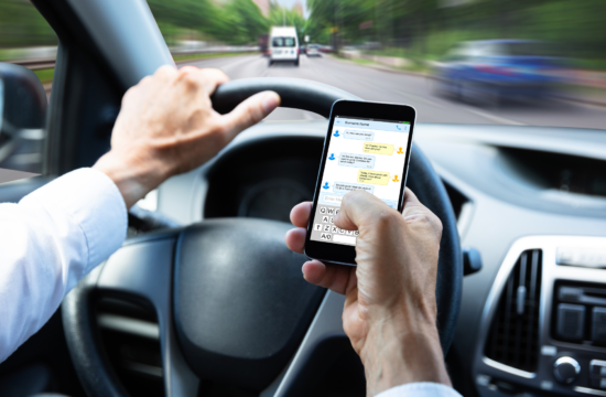 drive and text 550x360 at How Dangerous is Texting and Driving?