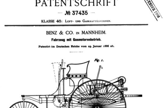 Patent 37435 550x360 at Patent No. 37435   the first automobile (or was it?)