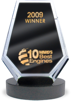 2009 best engines award at Wards 10 Best Engines of 2009