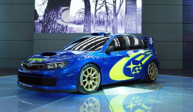 subaru rally car concept front left 5 door at Porsche out of ALMS and Subaru out of WRC   Motorsport is dying