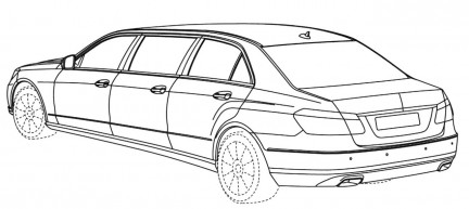 eclass limo sketch 4 at Mercedes Benz E Class stretch limo sketches