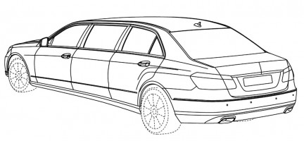 eclass limo sketch 5 at Mercedes Benz E Class stretch limo sketches