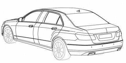 eclass limo sketch 6 at Mercedes Benz E Class stretch limo sketches
